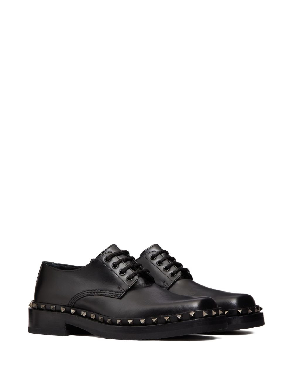 Rockstud leather derby shoes - 2