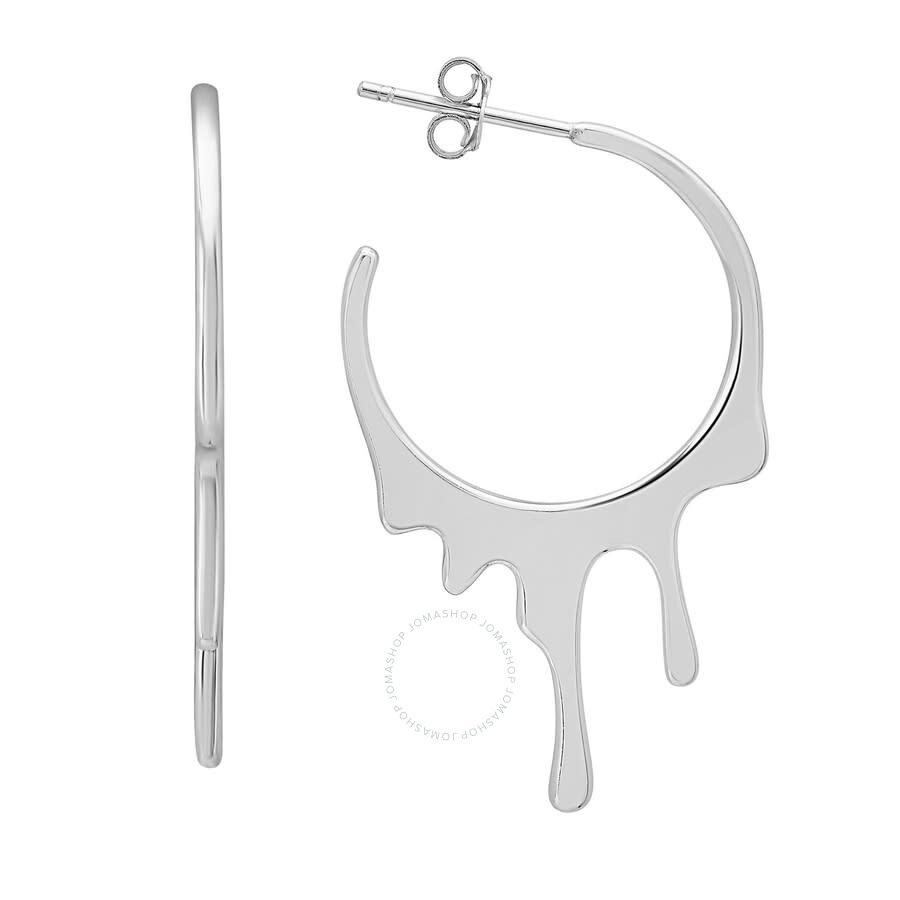 Kylie Harper - Kylie Harper Sterling Silver 'Melting Gold' Statement Hoop Earrings - 1