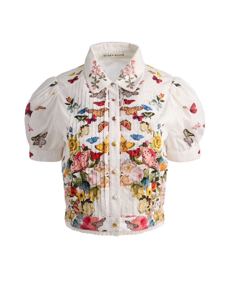ROSIE CROPPED BUTTON DOWN 1