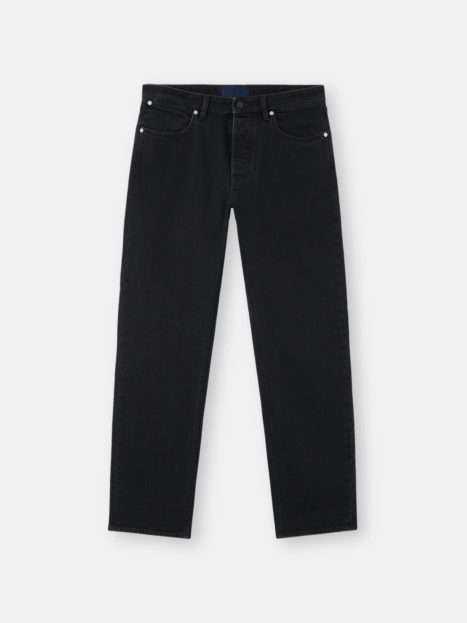 J100007 STRETCH BLACK DENIM-RINSED - 1