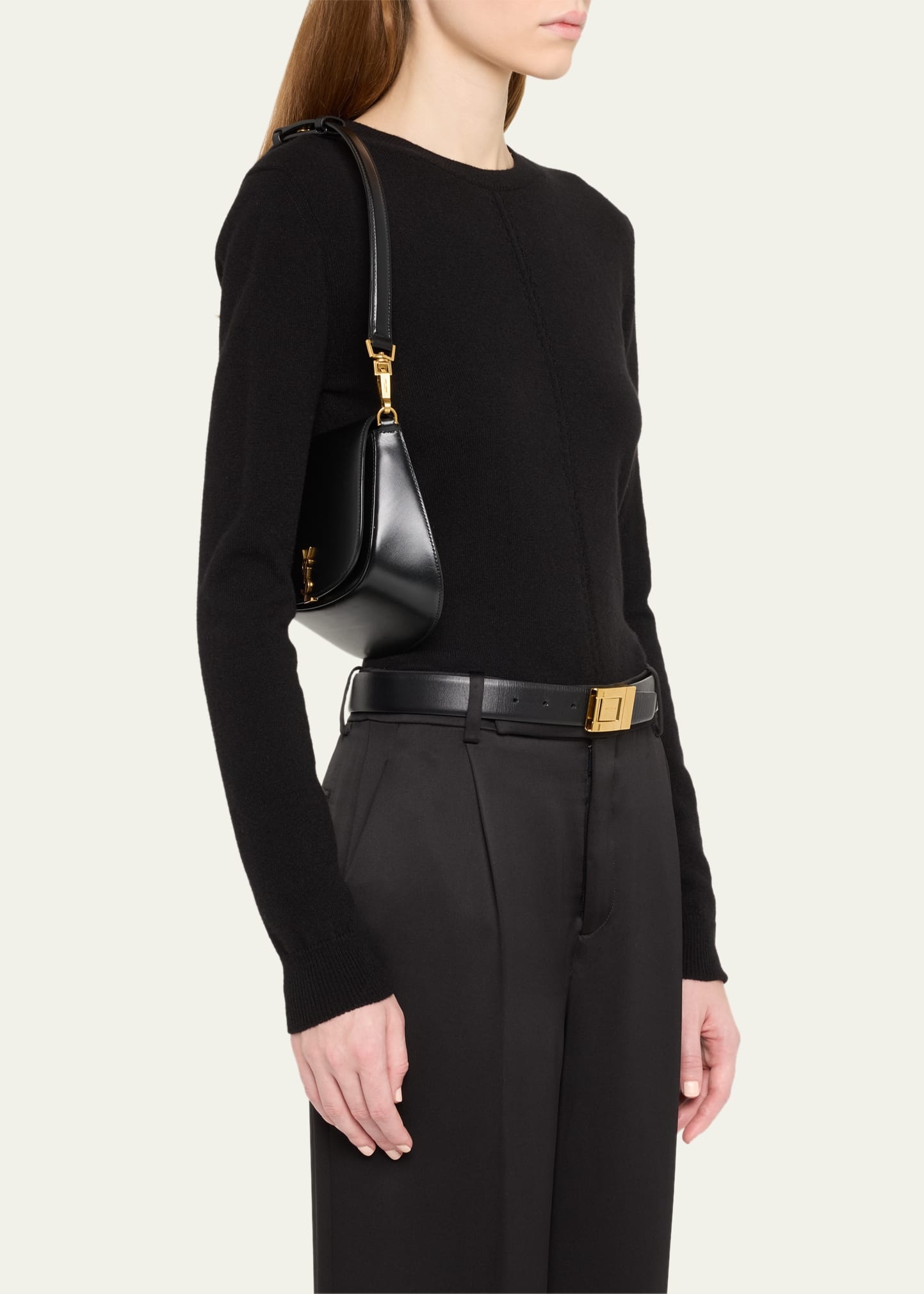 Mini YSL Top-Handle Bag in Calfskin Leather - 2