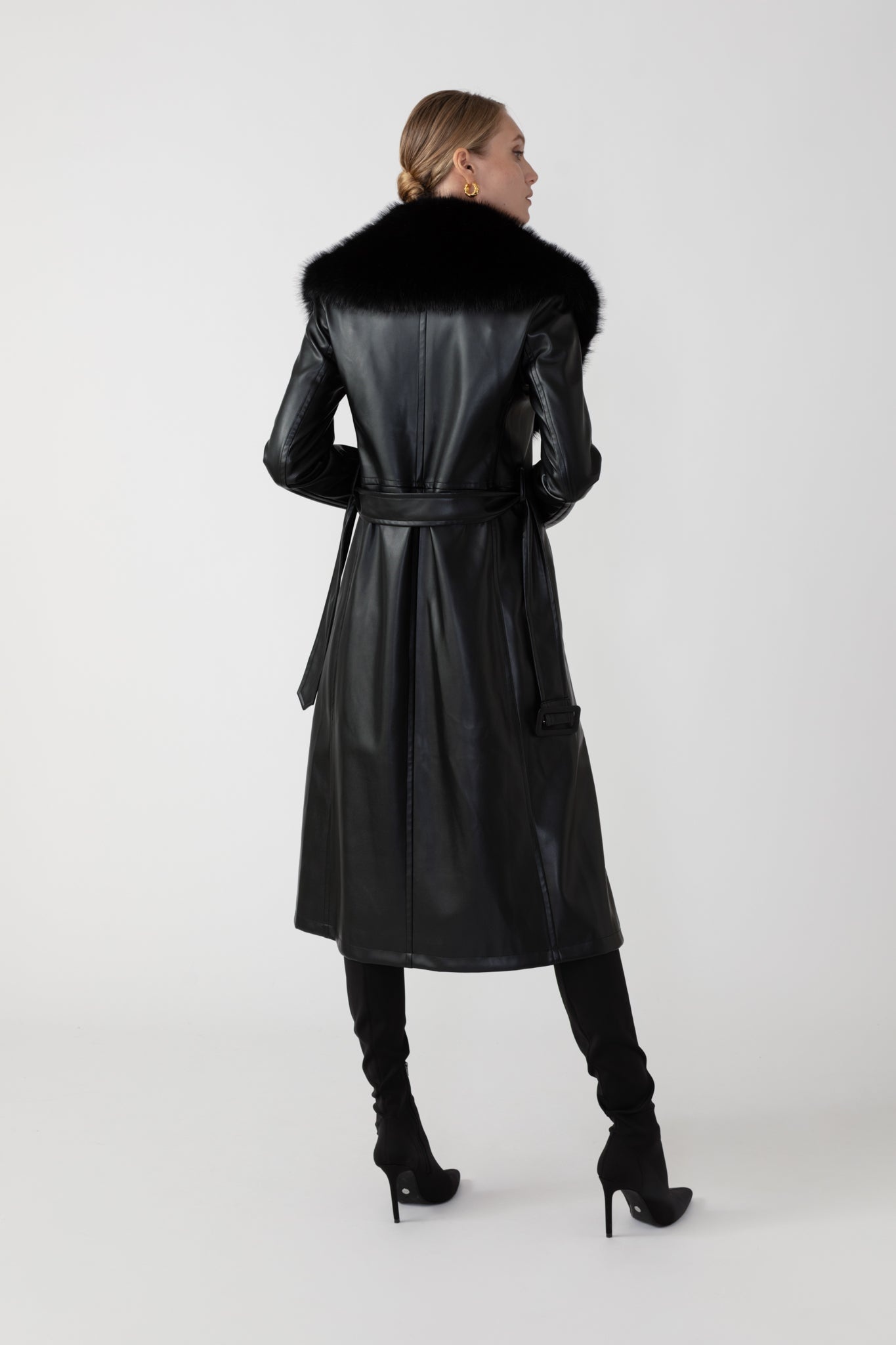 SIMONE FAUX LEATHER COAT - 4