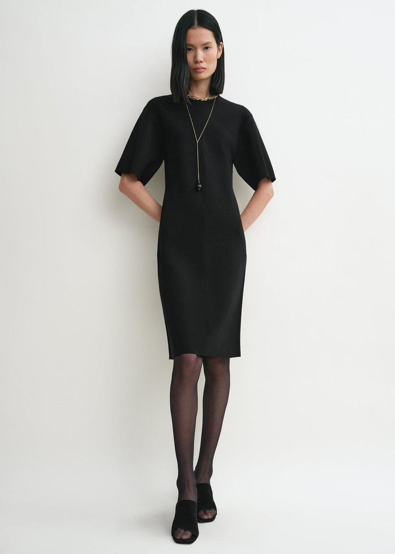 Tee knit dress black 3