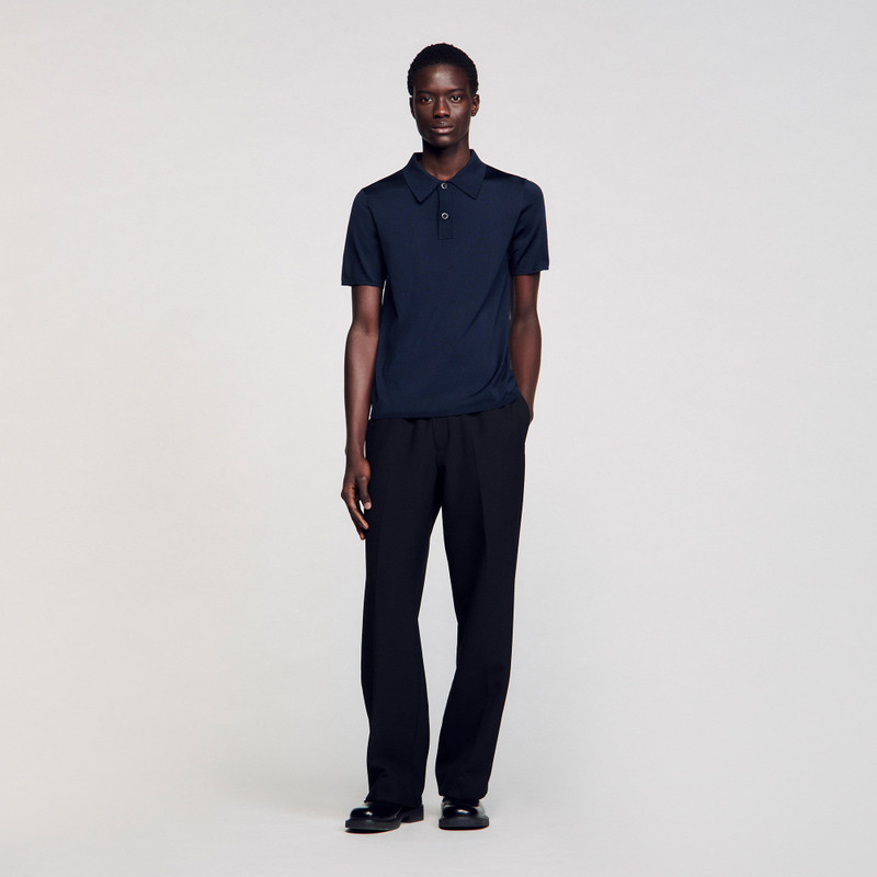 Sandro SHORT-SLEEVE KNITTED POLO SHIRT outlook