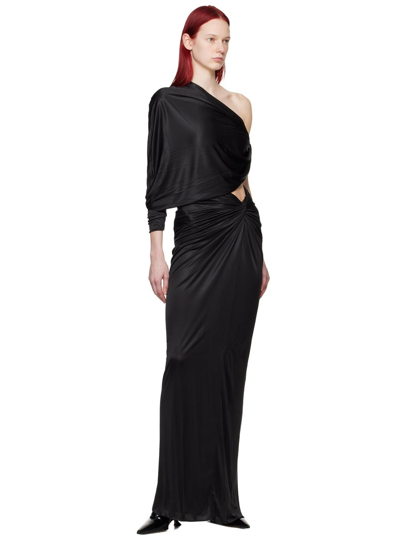 ATLEIN Black Knotted Maxi Dress outlook