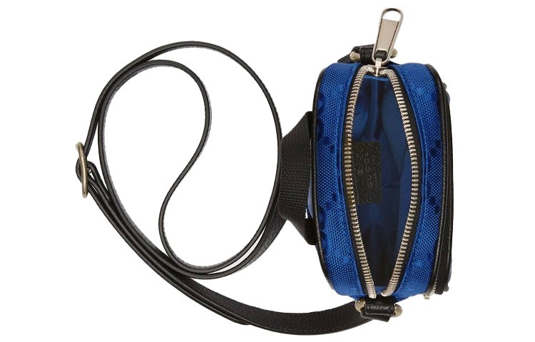 Gucci Off The Grid OTG Environmental Friendly Series Logo Leather Logo Nylon handbag Mini Blue Black - 7