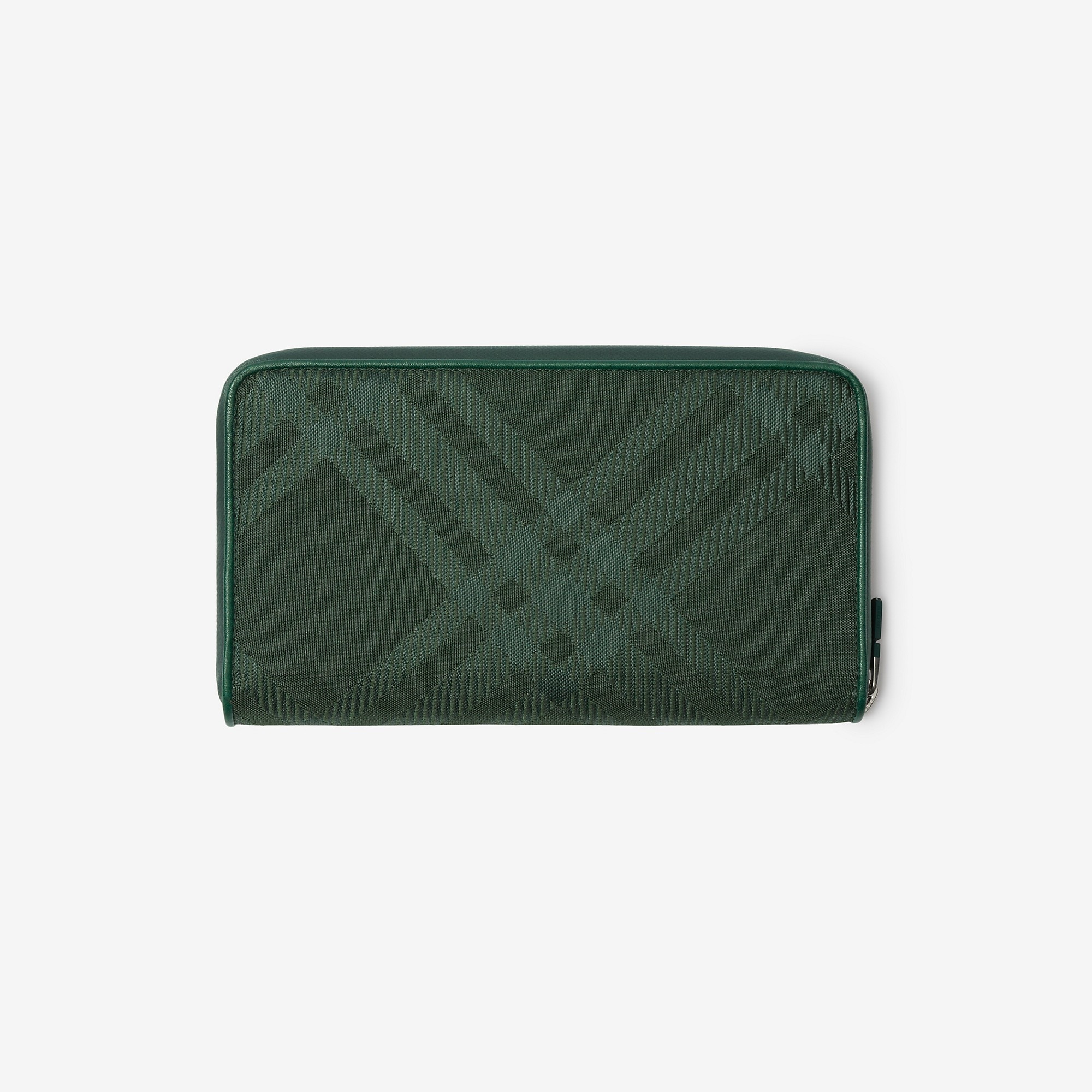 Check Jacquard Large Zip Wallet - 3