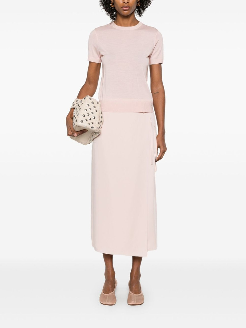 Theory wrap-design midi skirt outlook