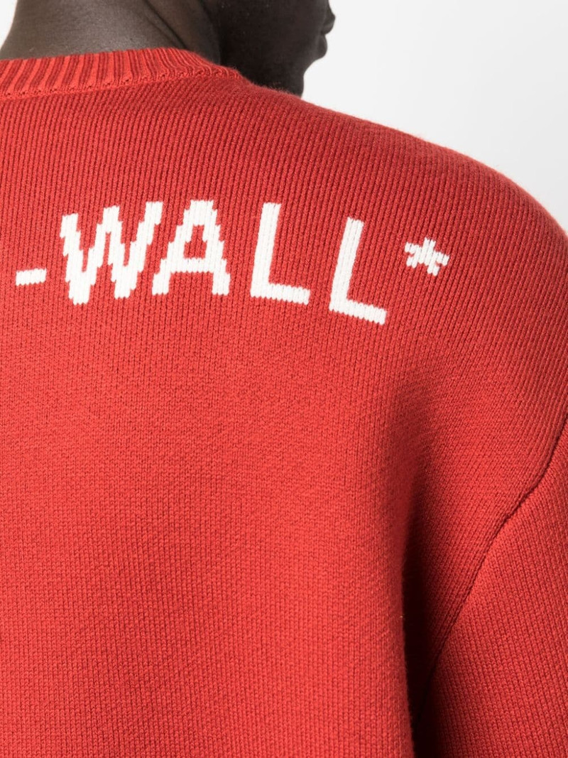 Exposure-print knitted crew neck sweatshirt 5