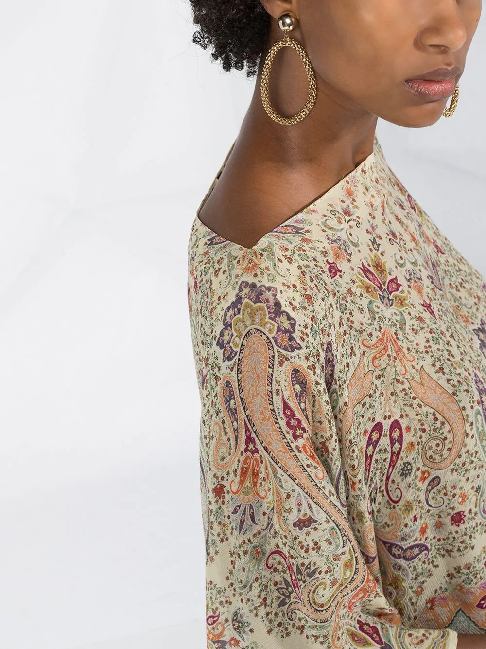 paisley print tunic top - 3