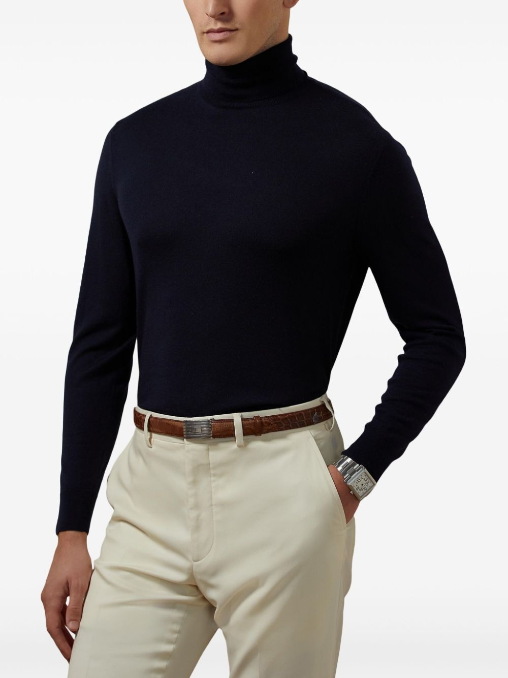 roll-neck cashmere pullover - 2