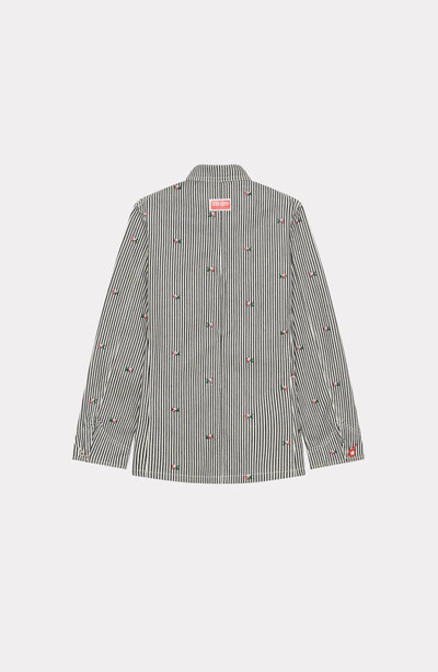 KENZO 'KENZO Pixel' striped denim workwear jacket outlook