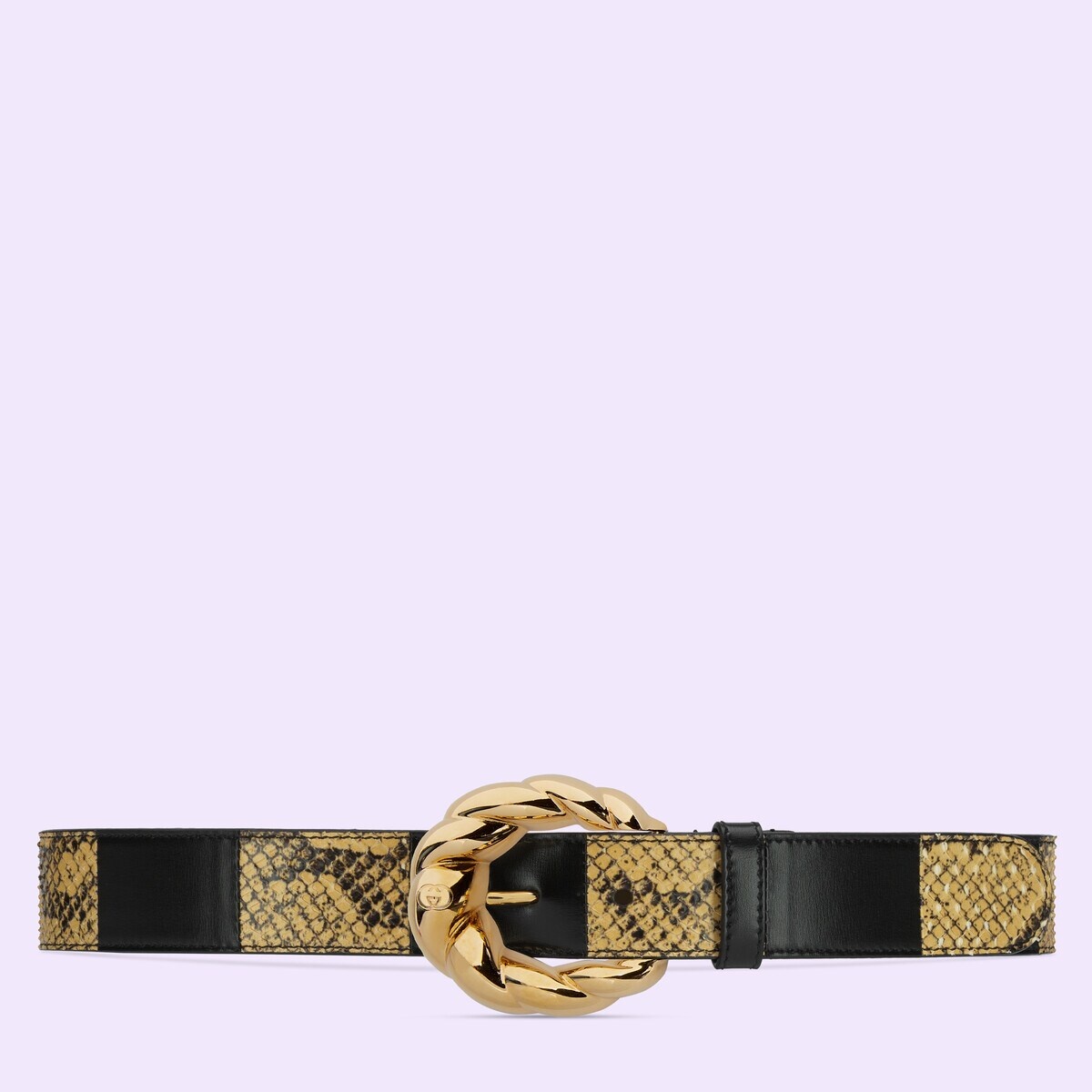 Python belt with torchon buckle - 1