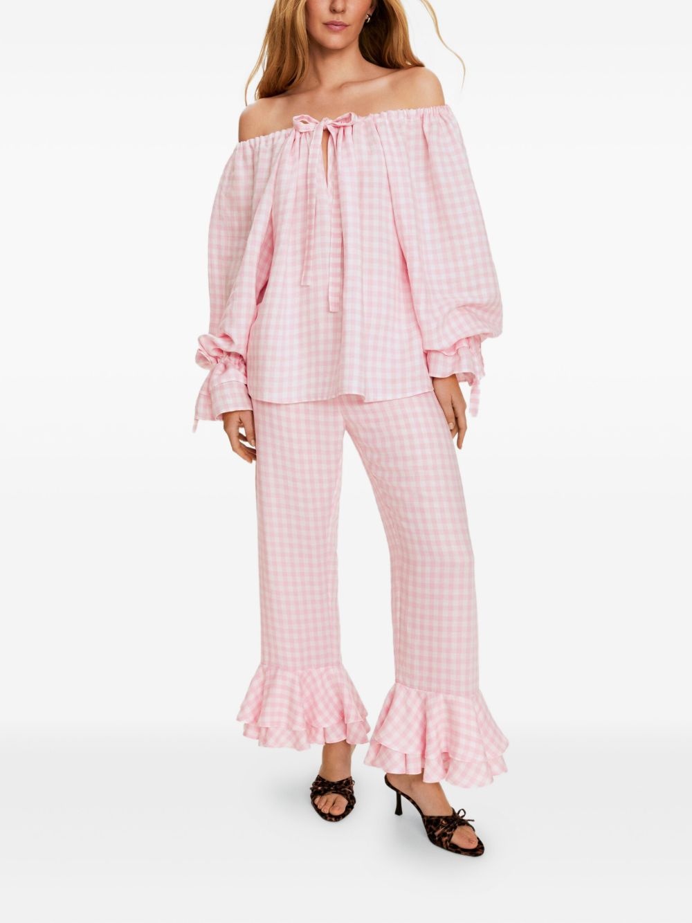 Cha-Cha ruffled-hem lounge trousers - 2