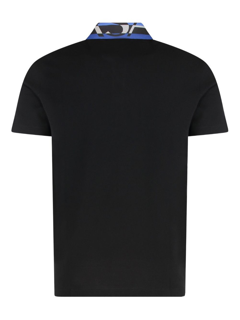 VERSACE patterned-collar logo polo shirt outlook