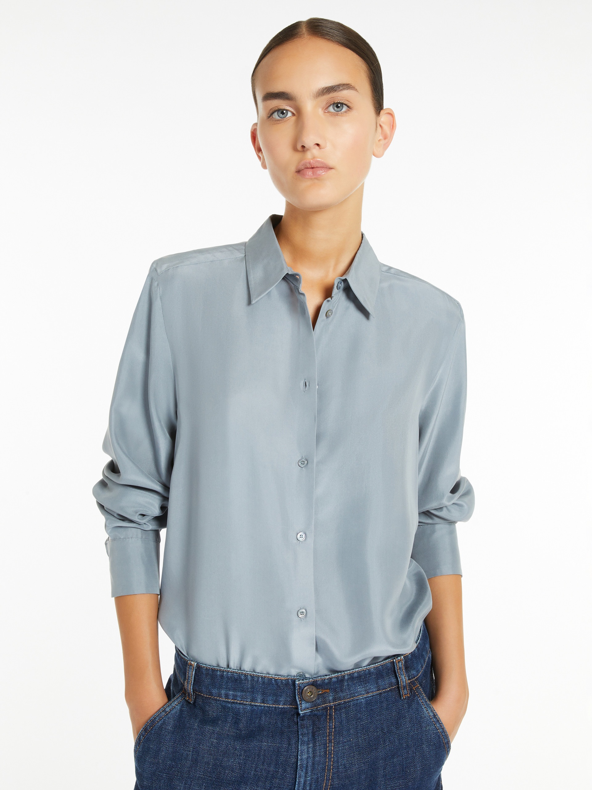 ALMINA Washed silk shirt - 5