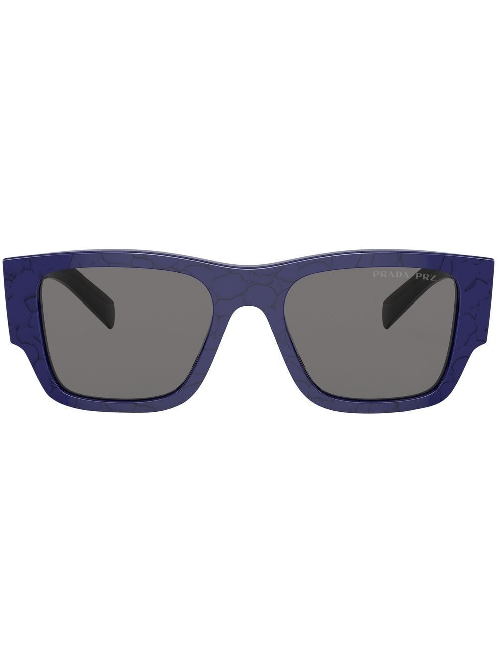 square-frame logo sunglasses - 1