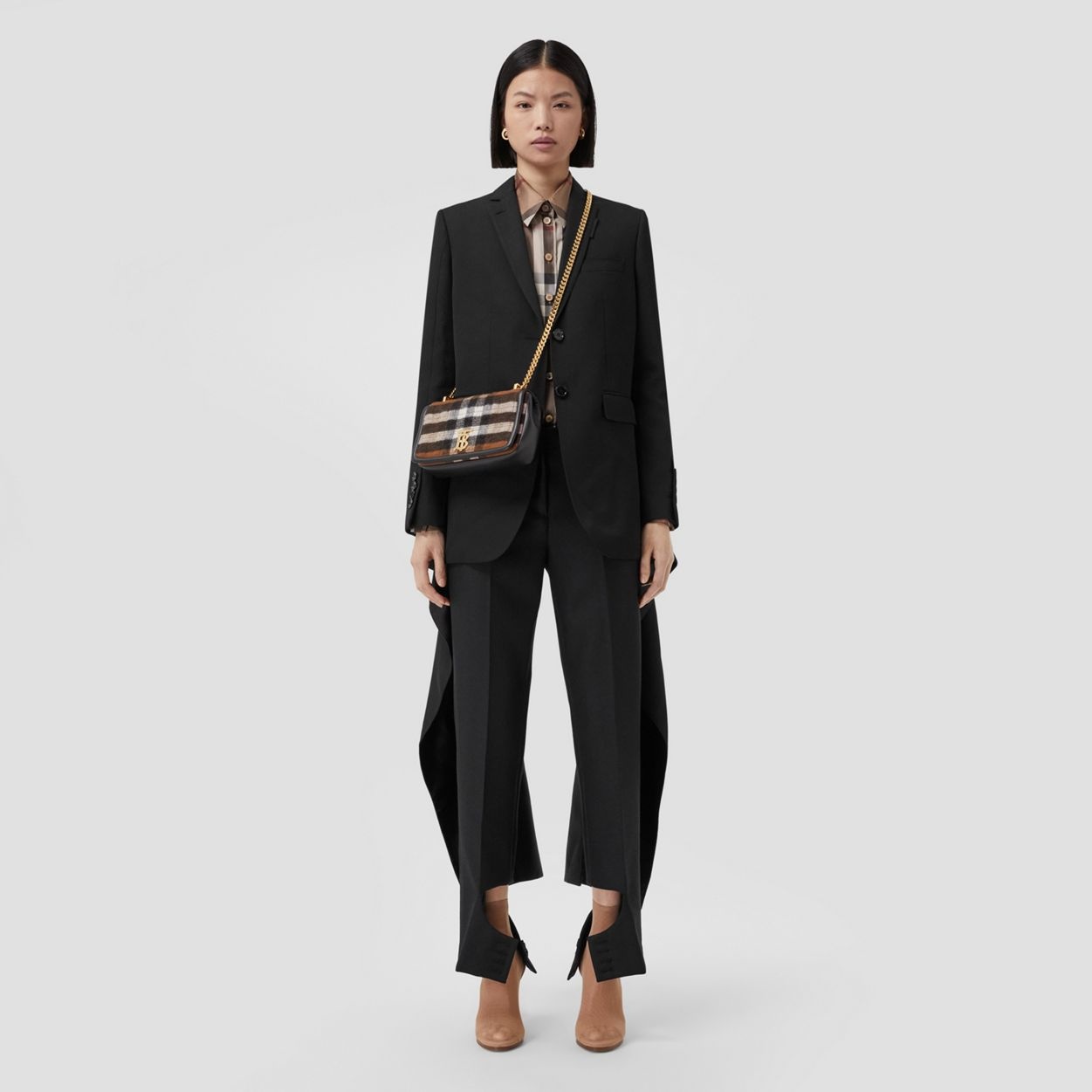 Small Quilted Check Cashmere Lola Bag - 6