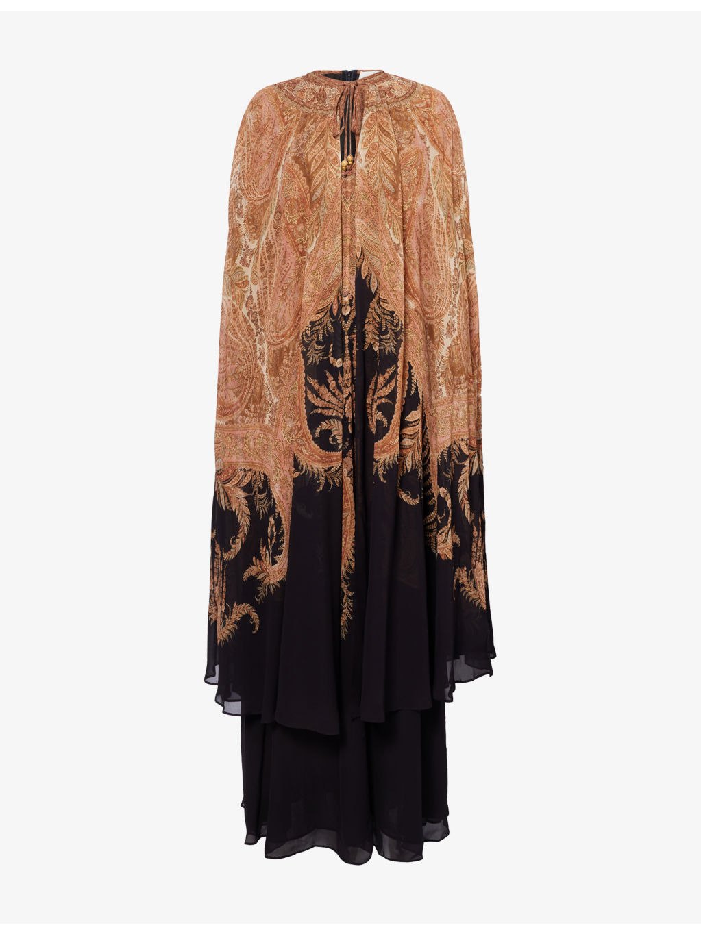 Hypnotic Caped Woven Maxi Dress - 1