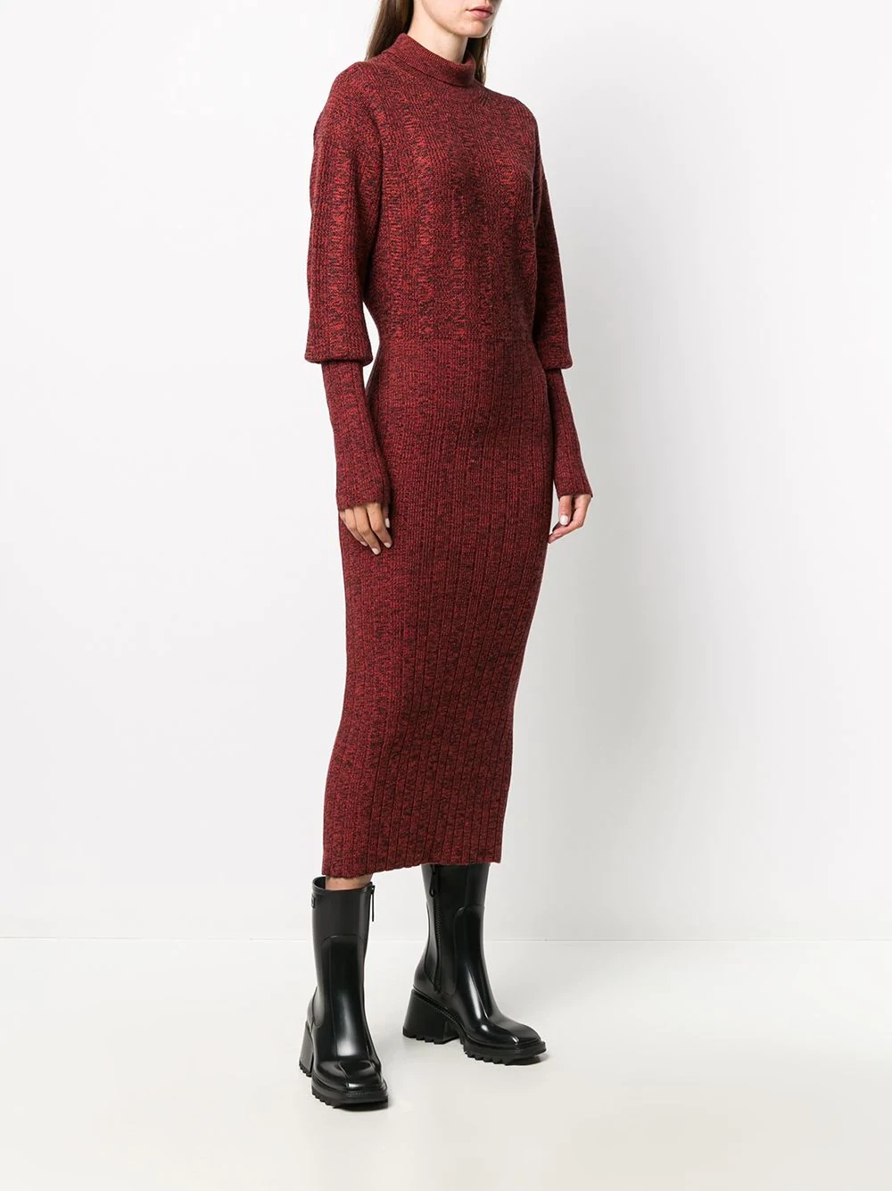 textured knit dress - 3