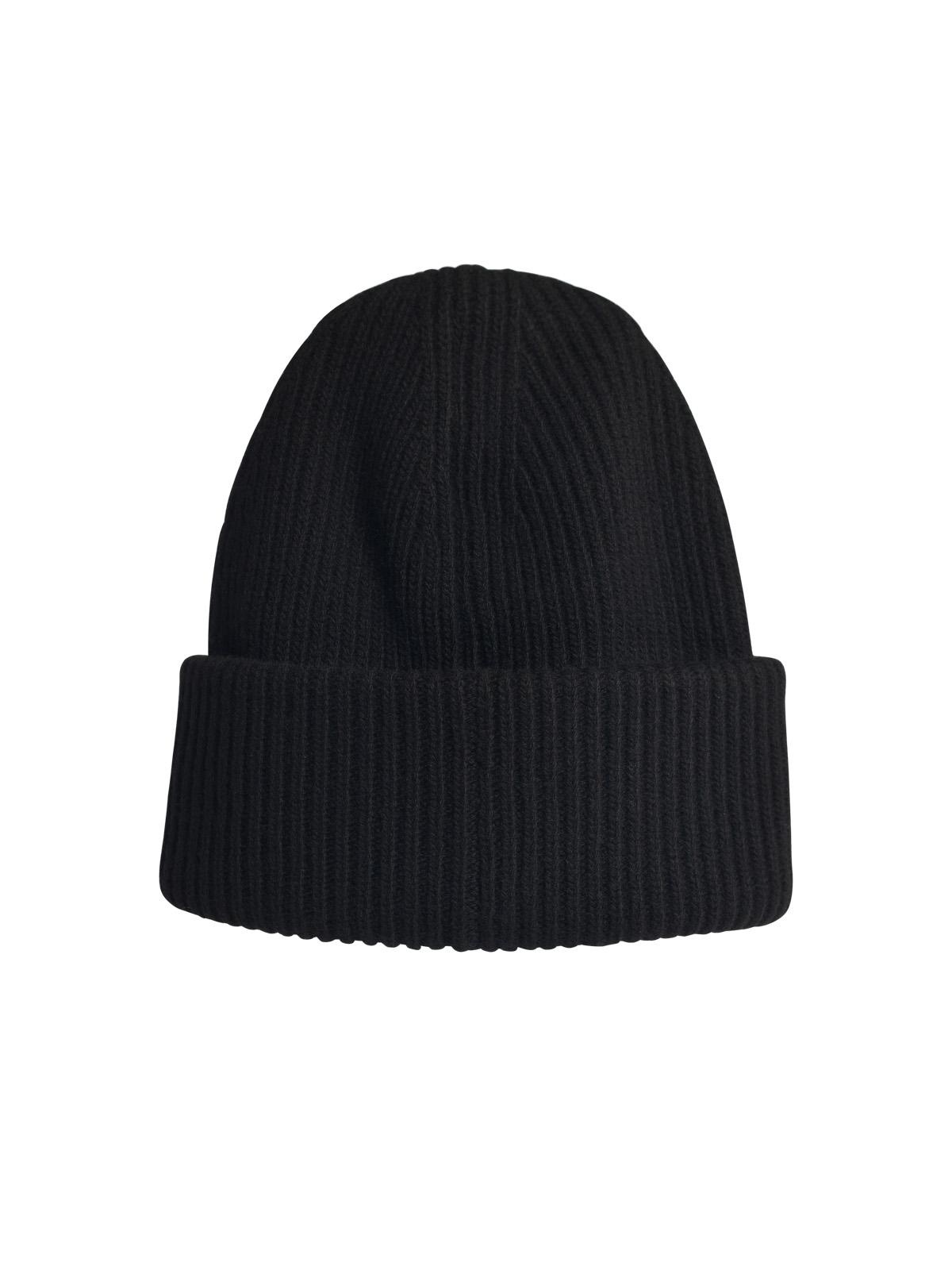 Moncler Black Virgin Wool Beanie Man - 2