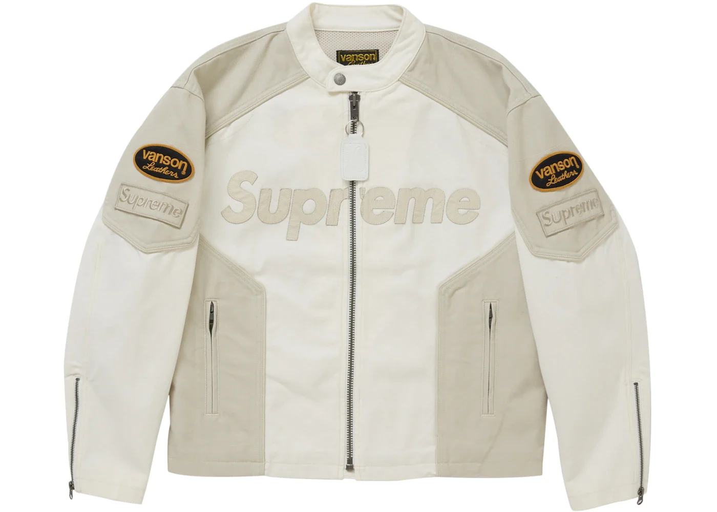 Supreme Vanson Leathers Cordura Cotton Jacket White - 1