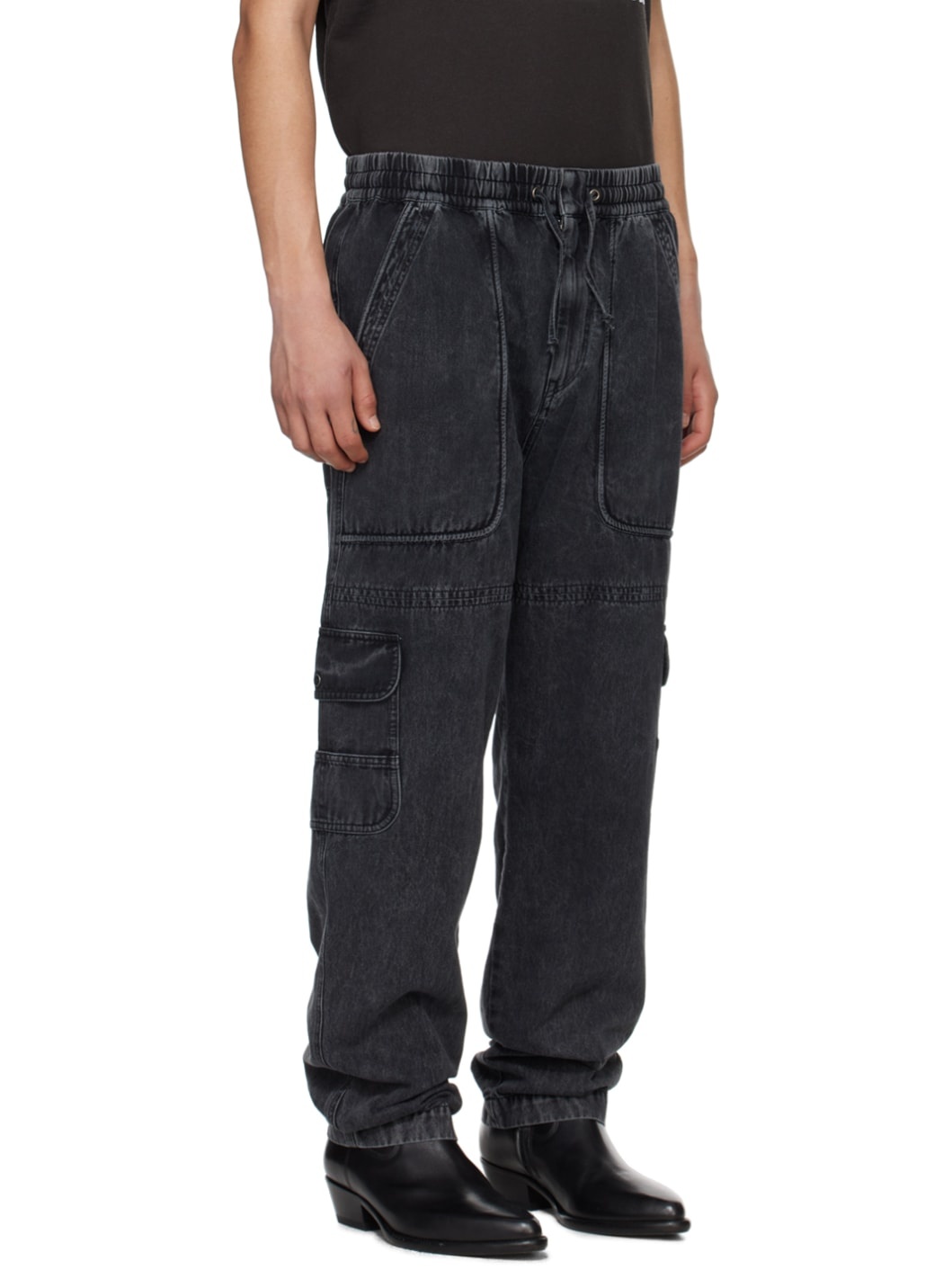 Black Vanni Cargo Pants - 2