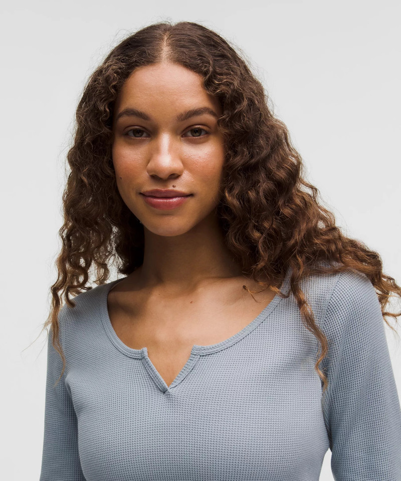 Cotton-Blend Henley Long-Sleeve Shirt 4