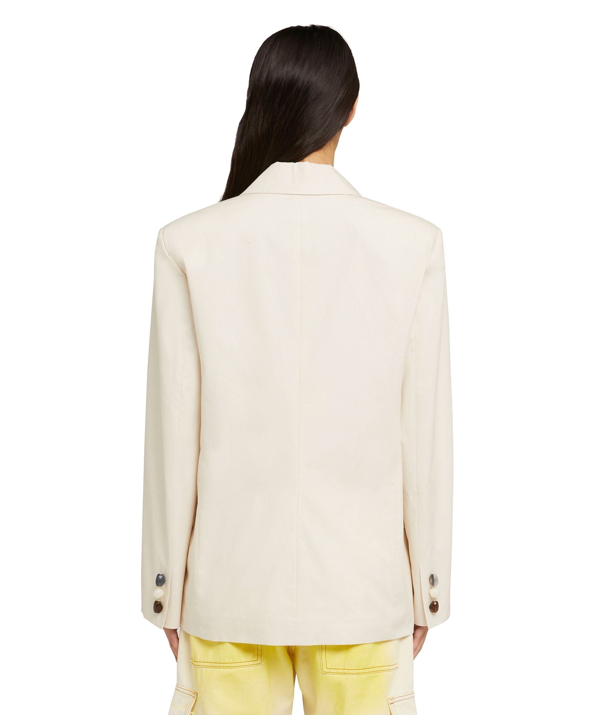 Poplin cotton single-breasted jacket - 3