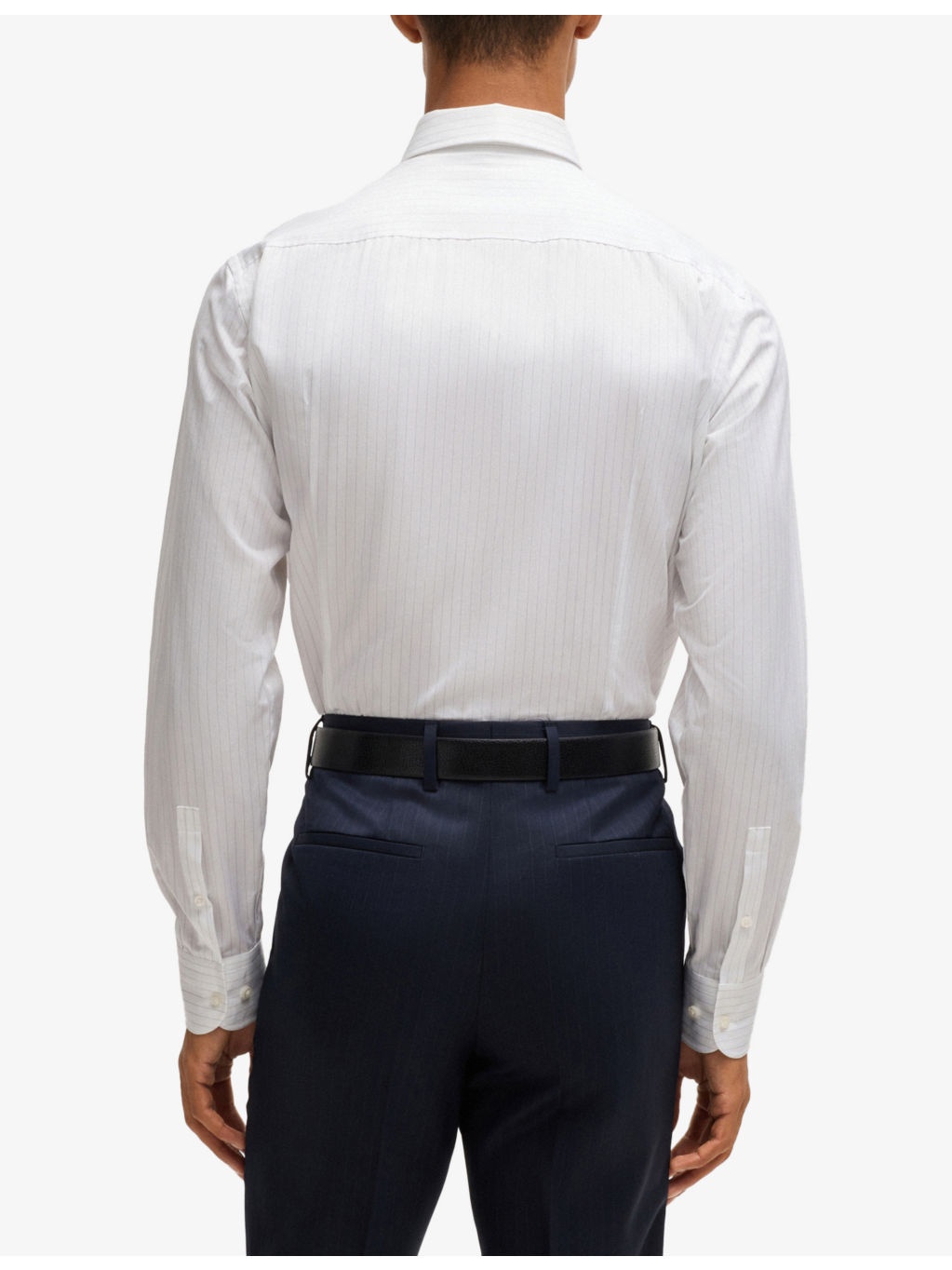 Striped slim-fit cotton shirt - 4