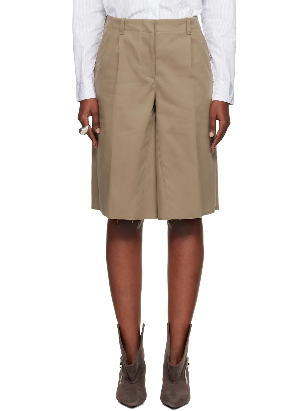 Khaki Jumbo Shorts - 1