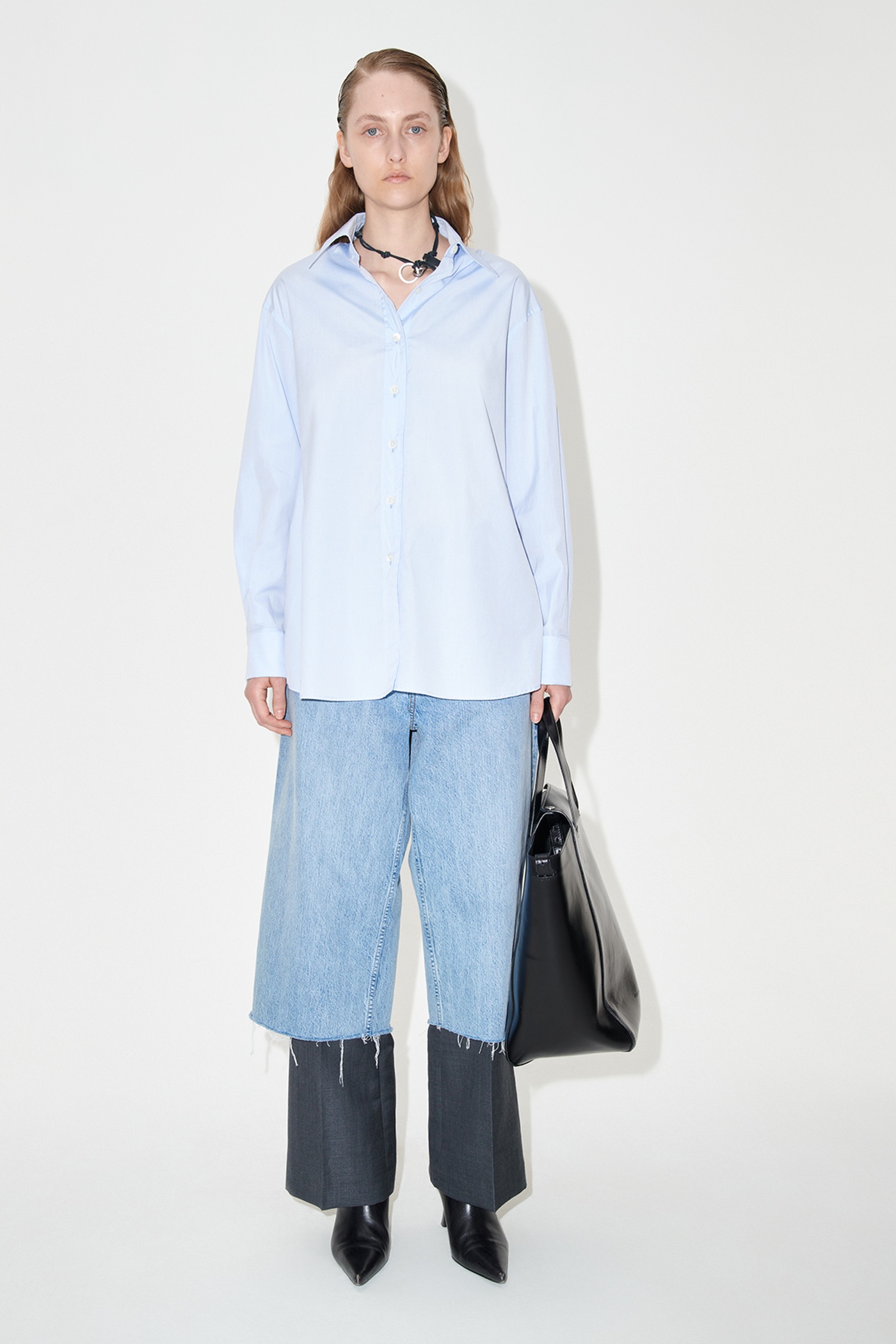 Lend Tuxedo Shirt Business Blue Poplin - 2