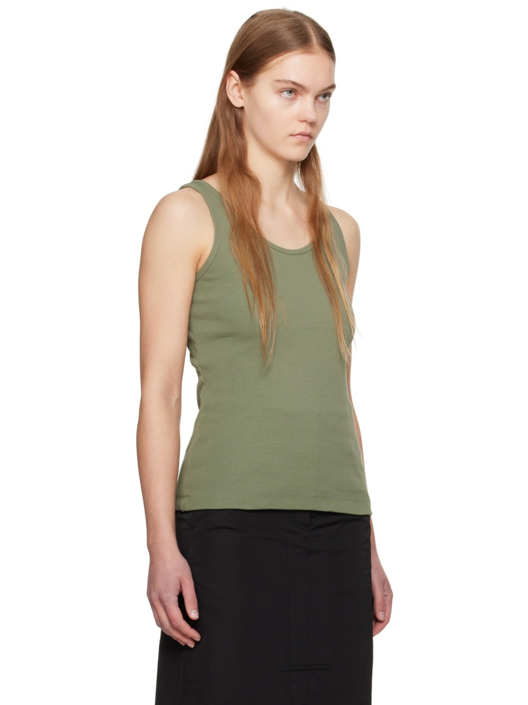 Green Scoop Tank Top - 2