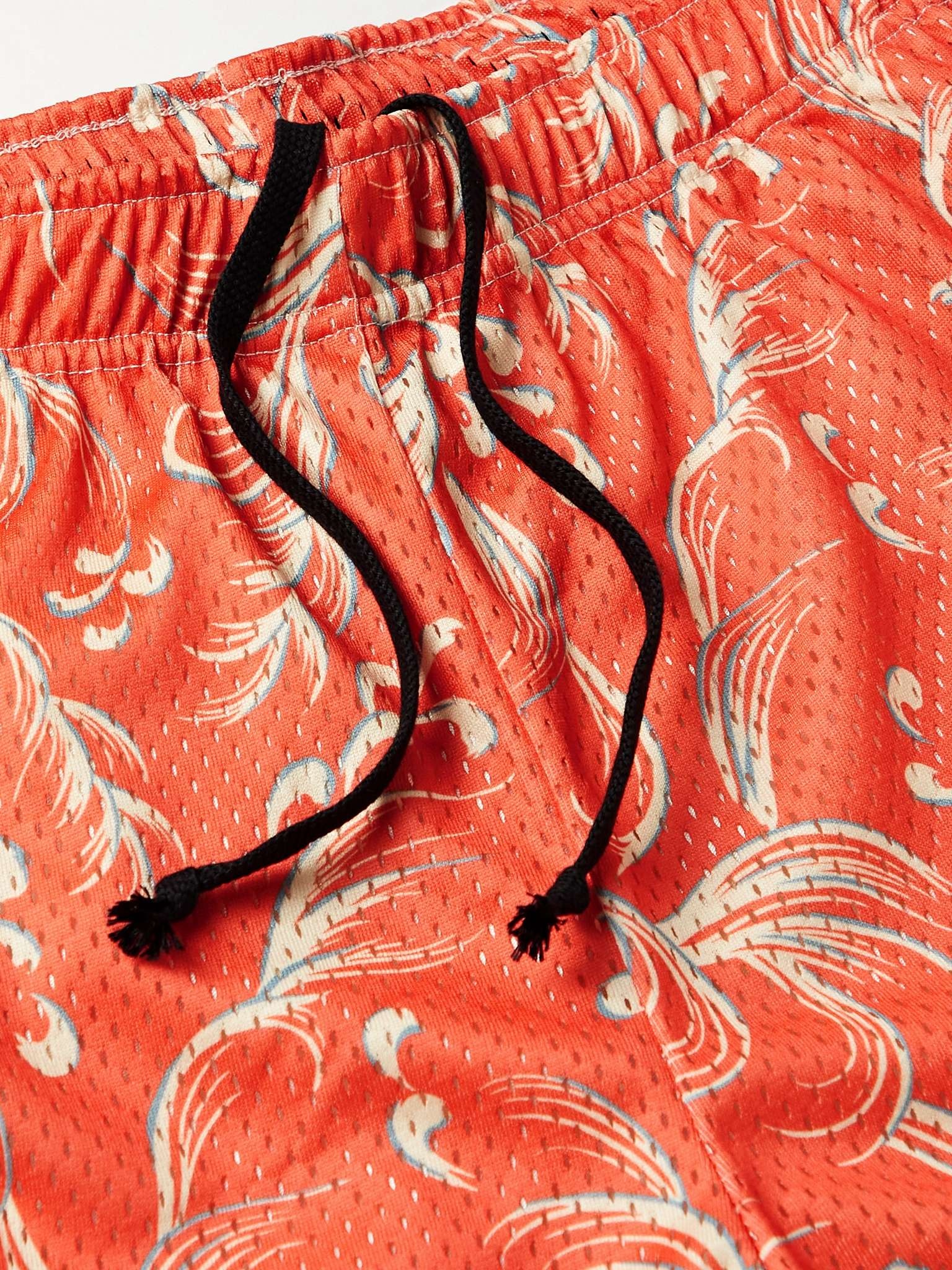 Straight-Leg Printed Mesh Shorts - 3