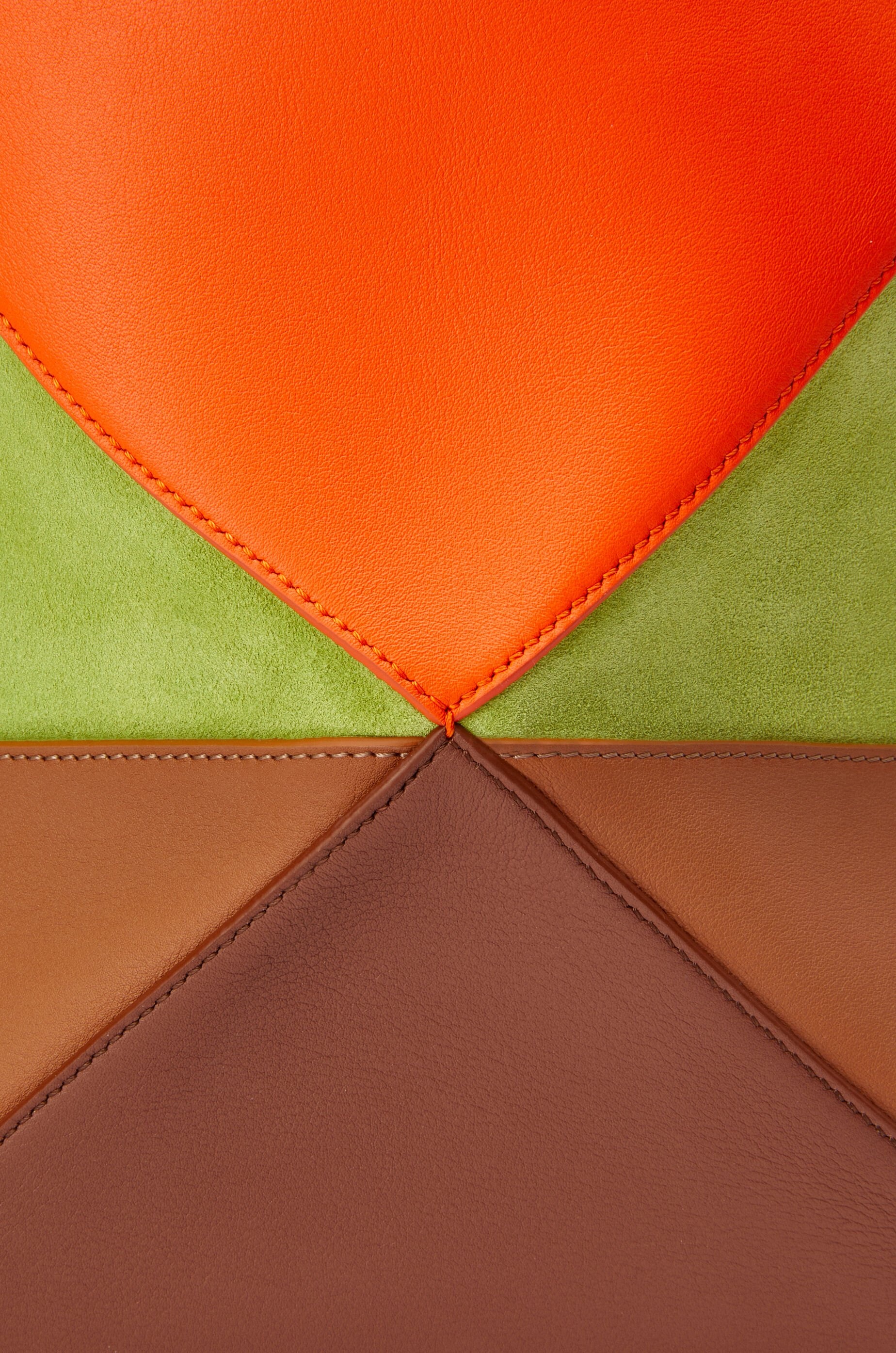 Medium Puzzle Fold tote in calfskin and suede - 10