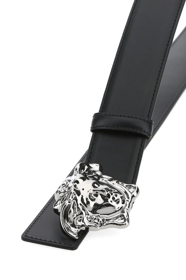 Black leather belt - 4