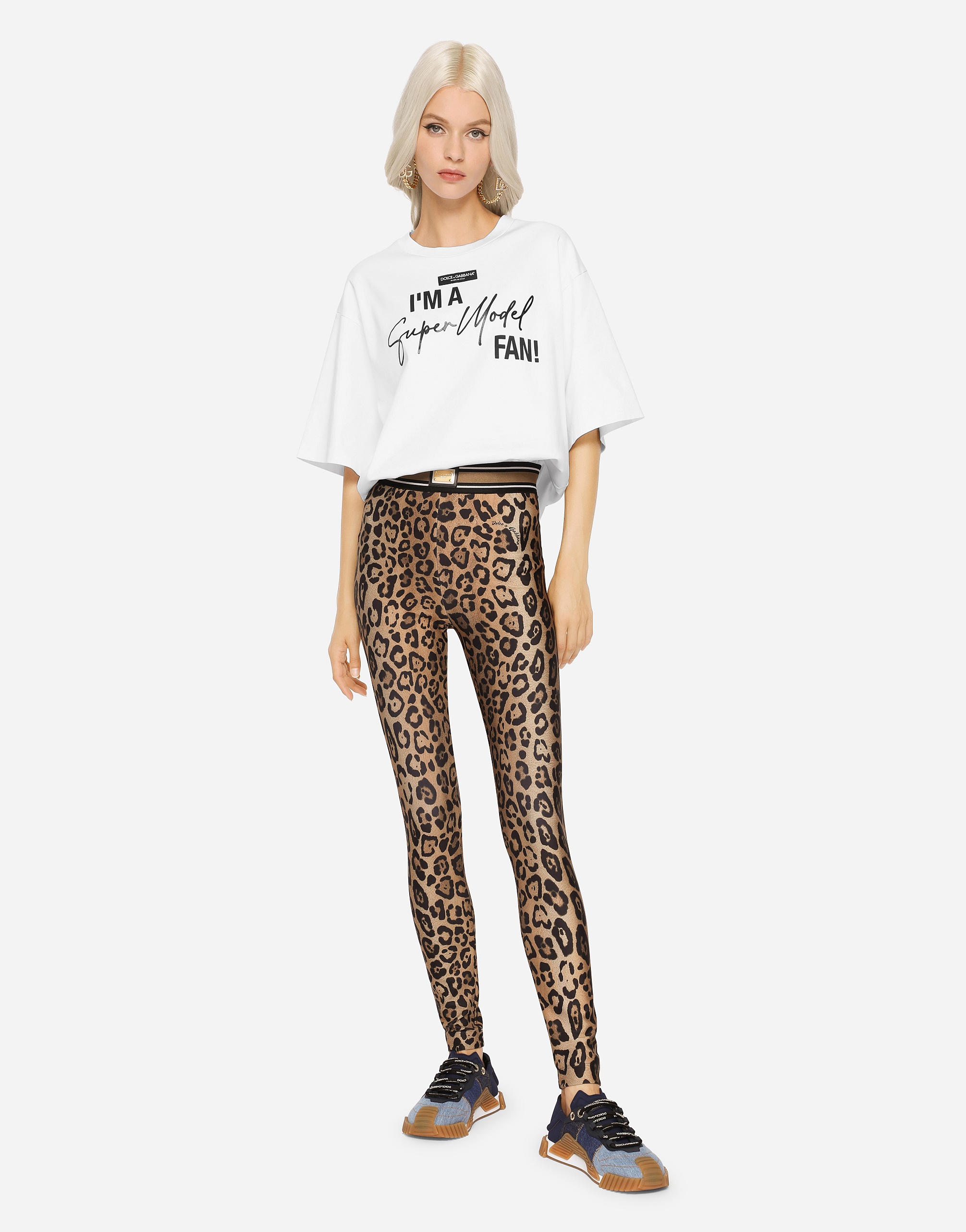Leopard-print spandex/jersey leggings - 2