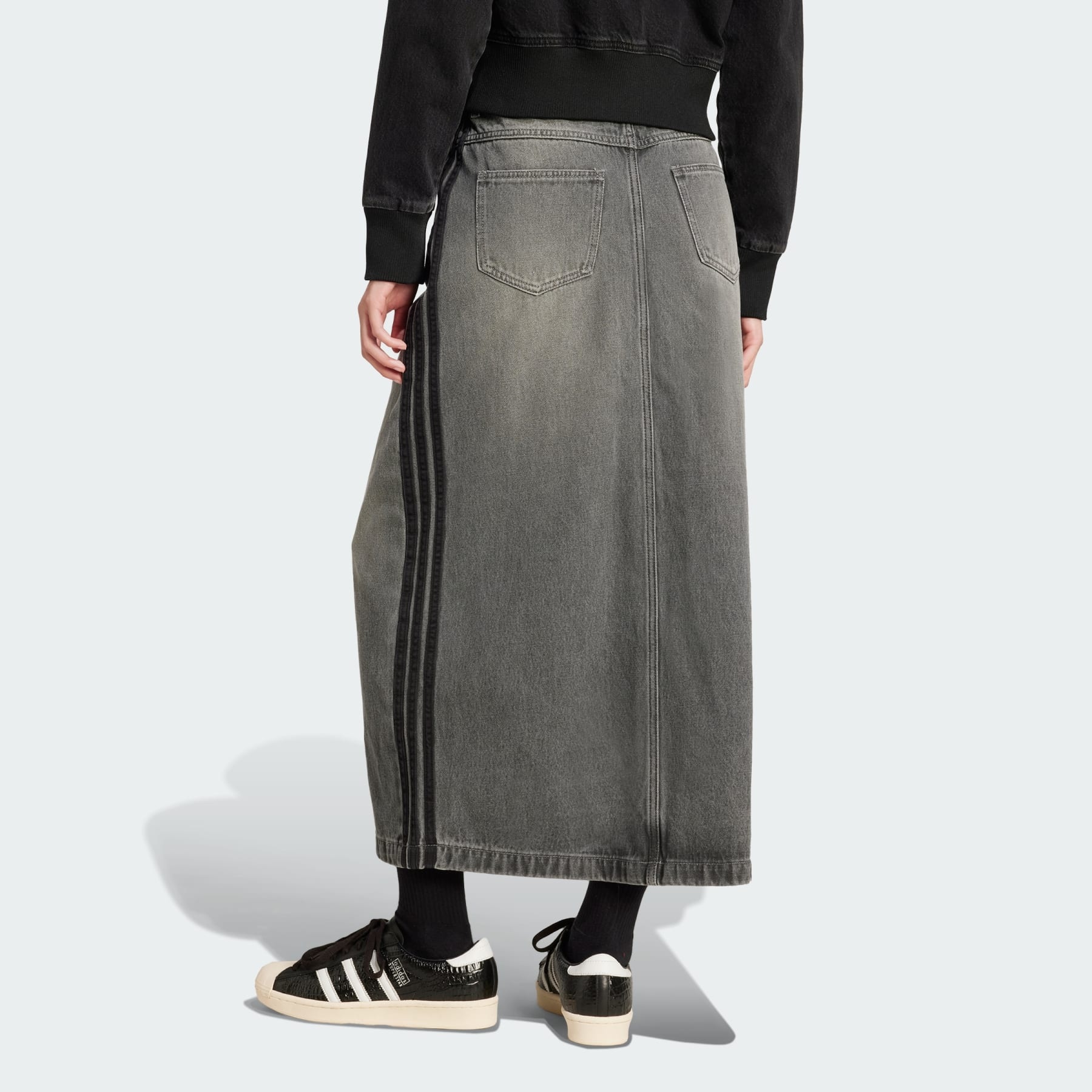 Adicolor 3-Stripes Denim Pencil Skirt - 3