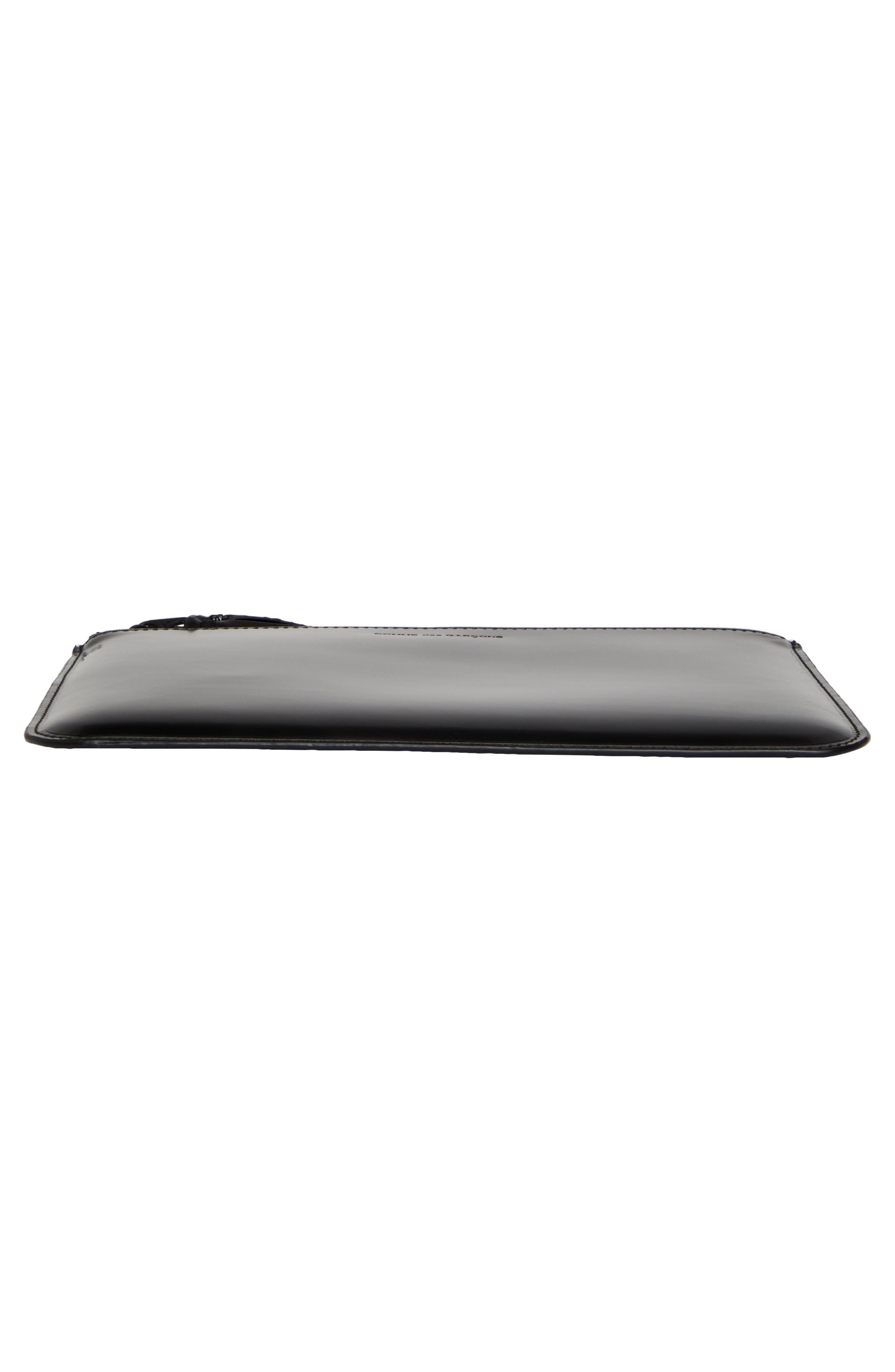 Comme des Garçons Wallets Large Zipper Medley Leather Pouch in Black at Nordstrom - 6