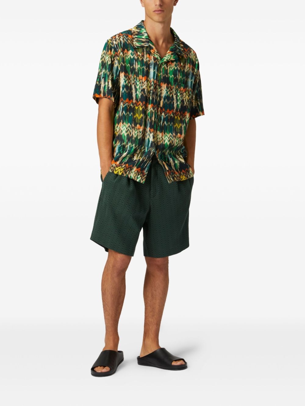zigzag-print shirt - 2