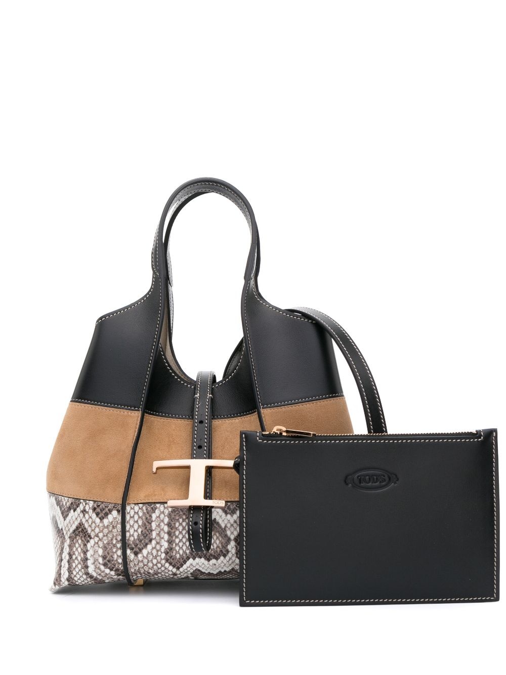 Timeless snakeskin print tote bag - 1