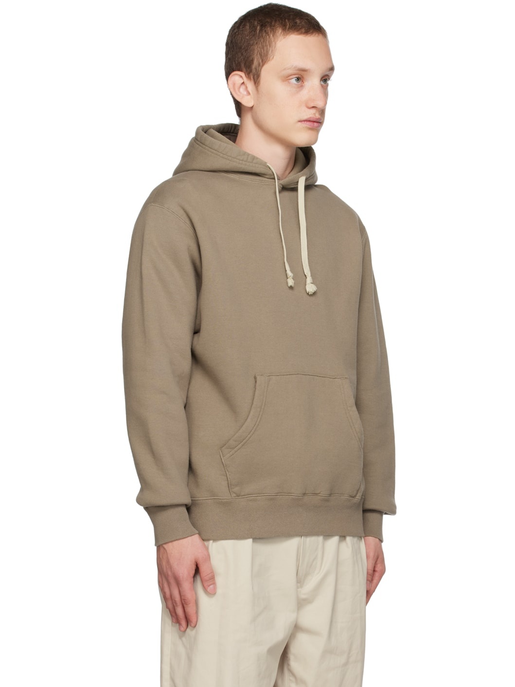 Taupe Drawstring Hoodie - 2