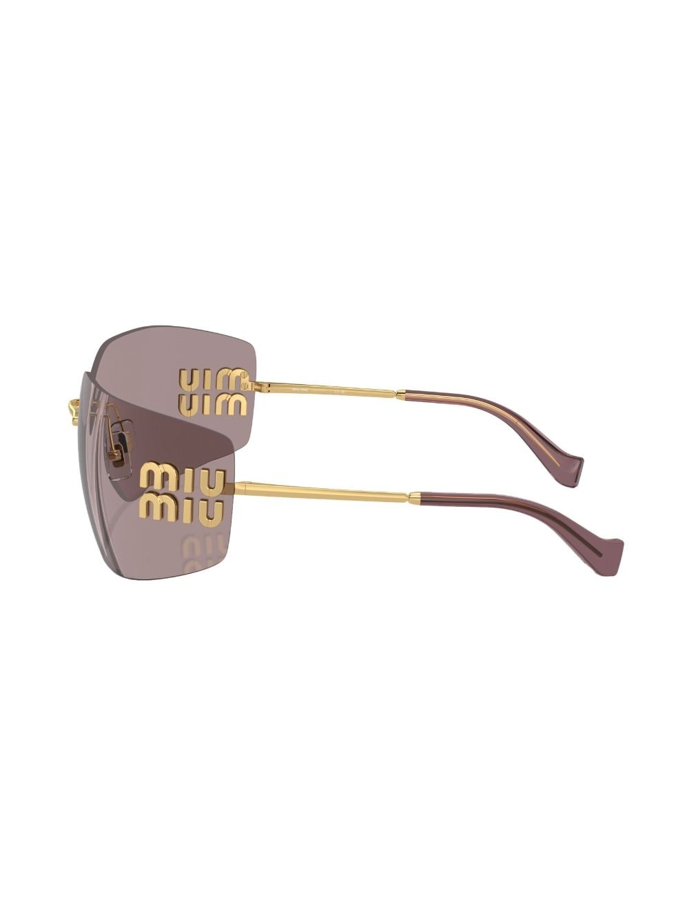 logo oversize-frameless sunglasses - 3