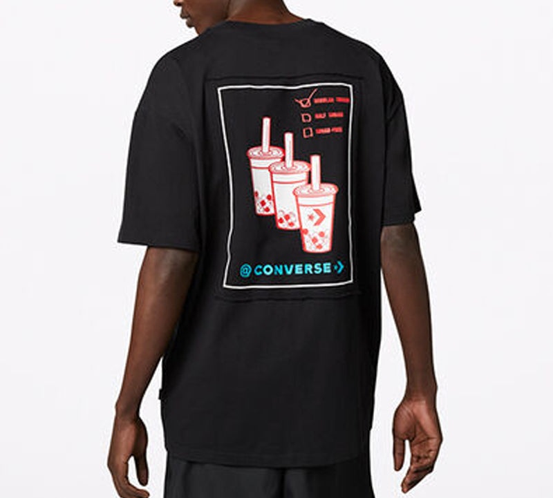 Converse Applique Short-sleeve Tee Unisex Black 10020849-001 - 4
