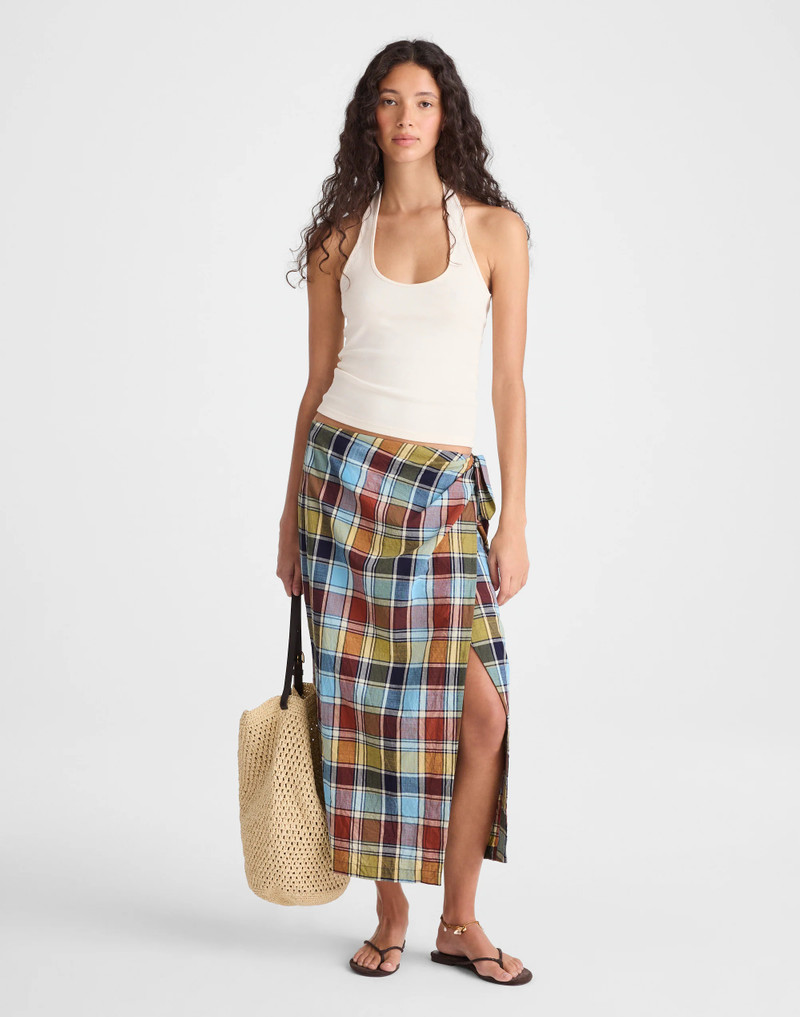 Midi Wrap Skirt in Poplin 2