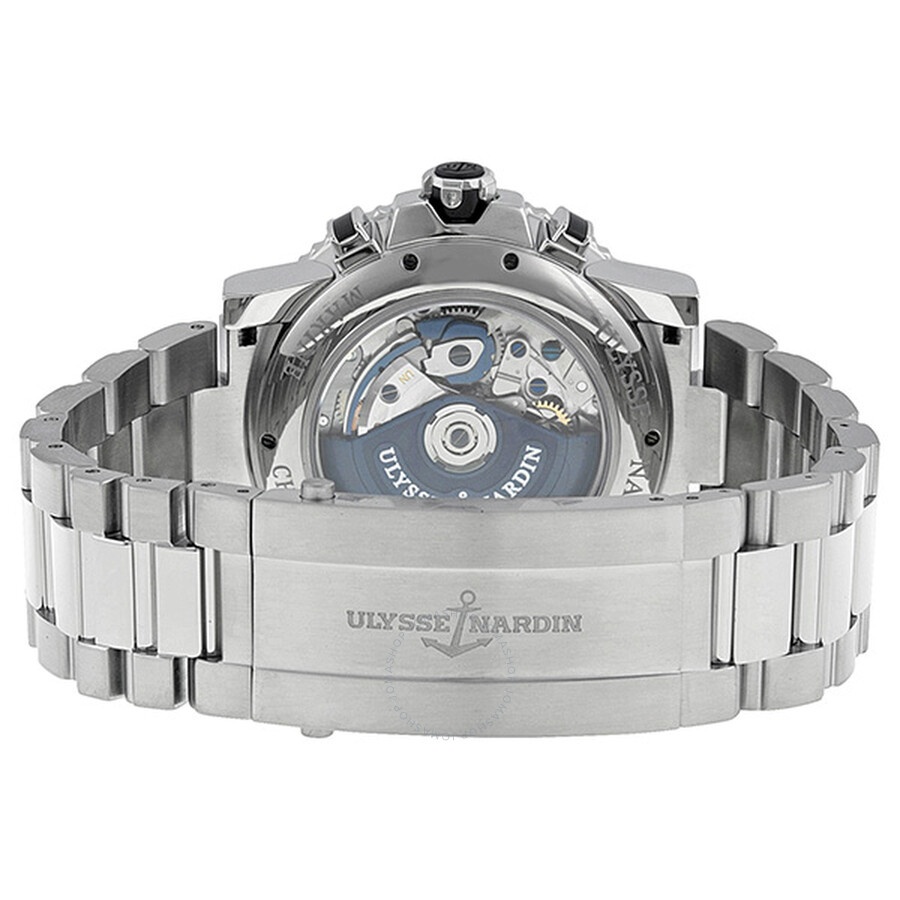Ulysse Nardin Maxi Marine Diver Chronograph Black Dial Stainless Steel Men's Watch 8003-102-7-92 - 3