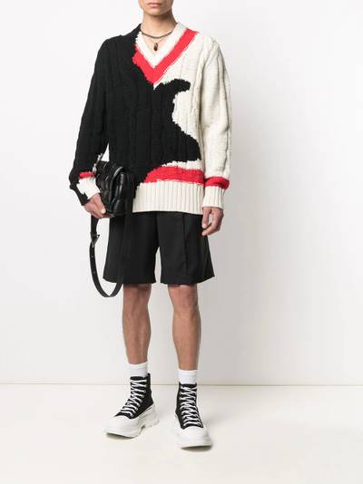 Alexander McQueen patterned intarsia-knit jumper outlook