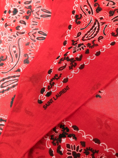 SAINT LAURENT paisley print scarf outlook