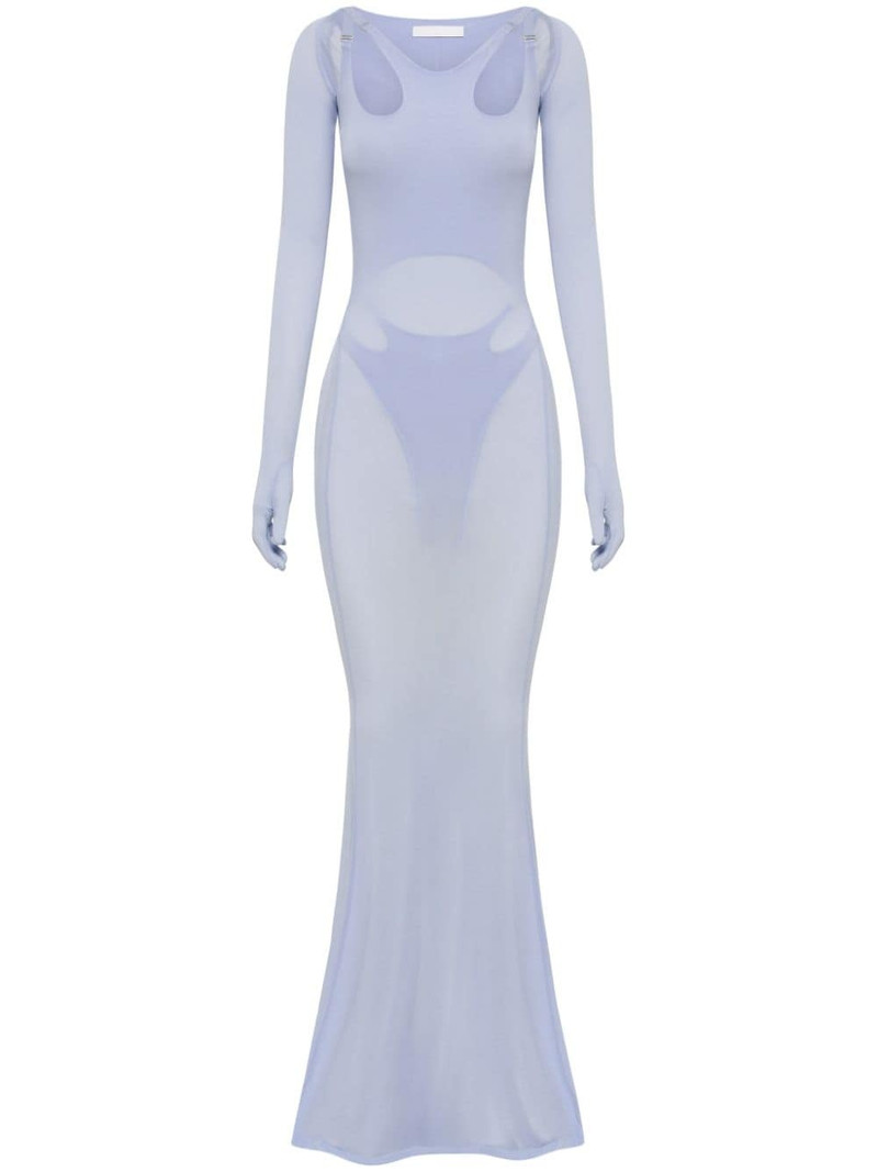 cut-out long-sleeve maxi dress 1