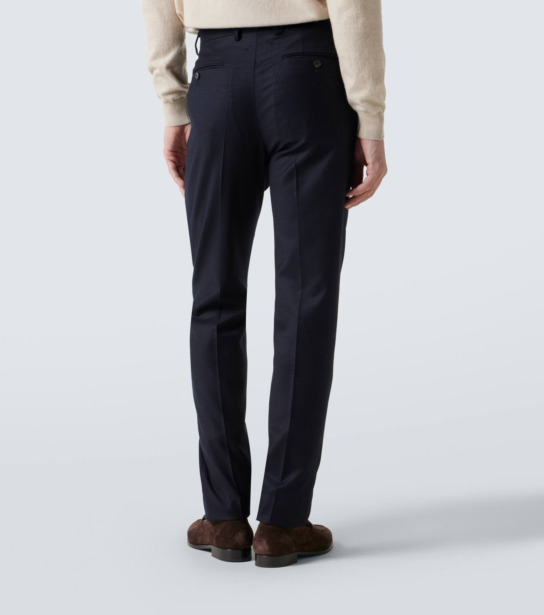 Carlo wool and cashmere straight pants - 4